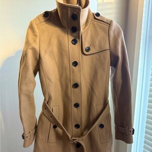BURBERRY Brit Virgin Wool Trench Coat US 4